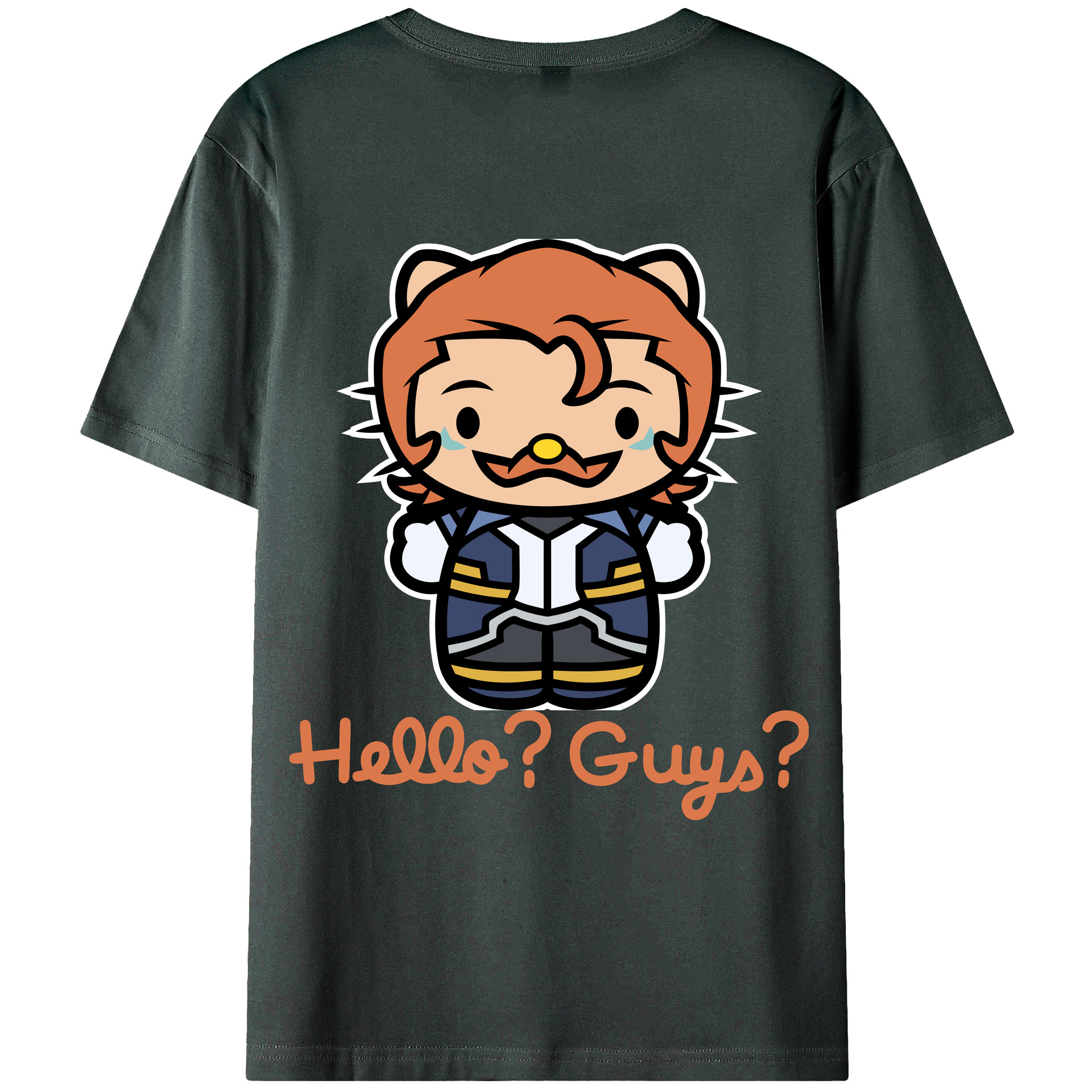 （画像用） Hello Kitty ハローキティ 綿100％ メンズ半袖Tシャツ（バックプリント） 通気性